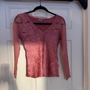 Komarov Pink Crinkled Blouse